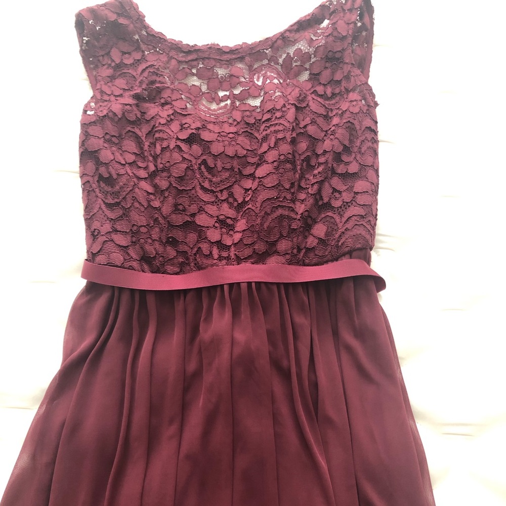 Dress( wine color)